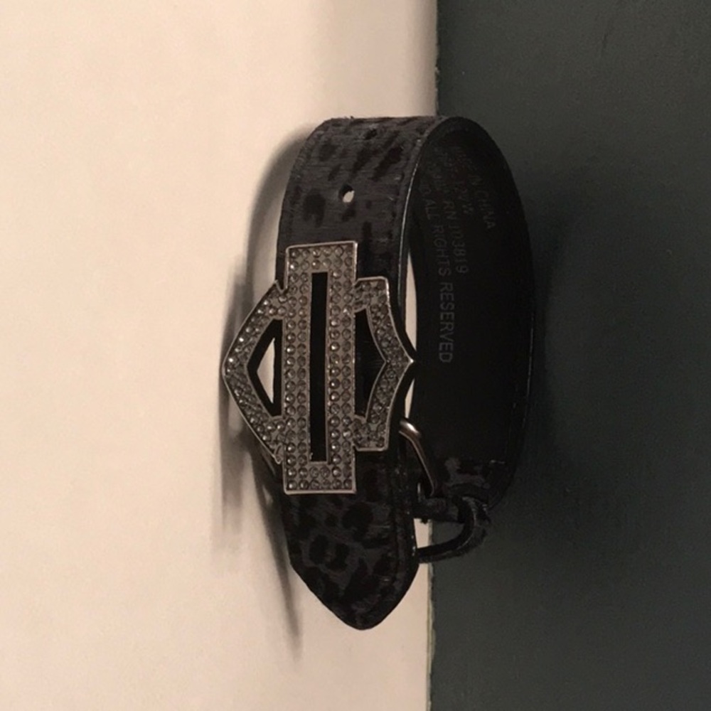 Harley-Davidson like new bling belt buckle type wrist band